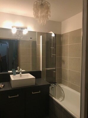 Shower, hair dryer