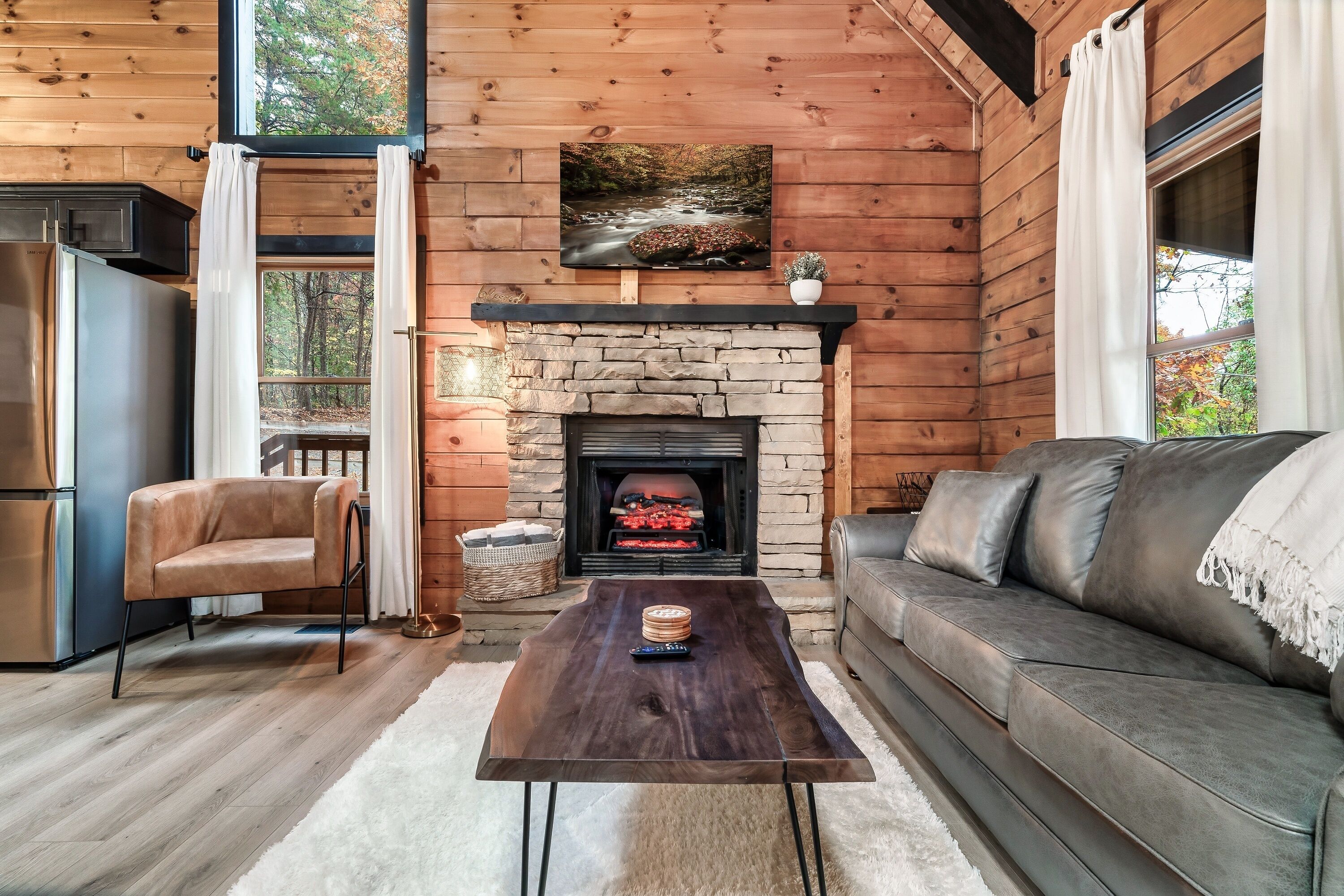 TV connectée, cheminée