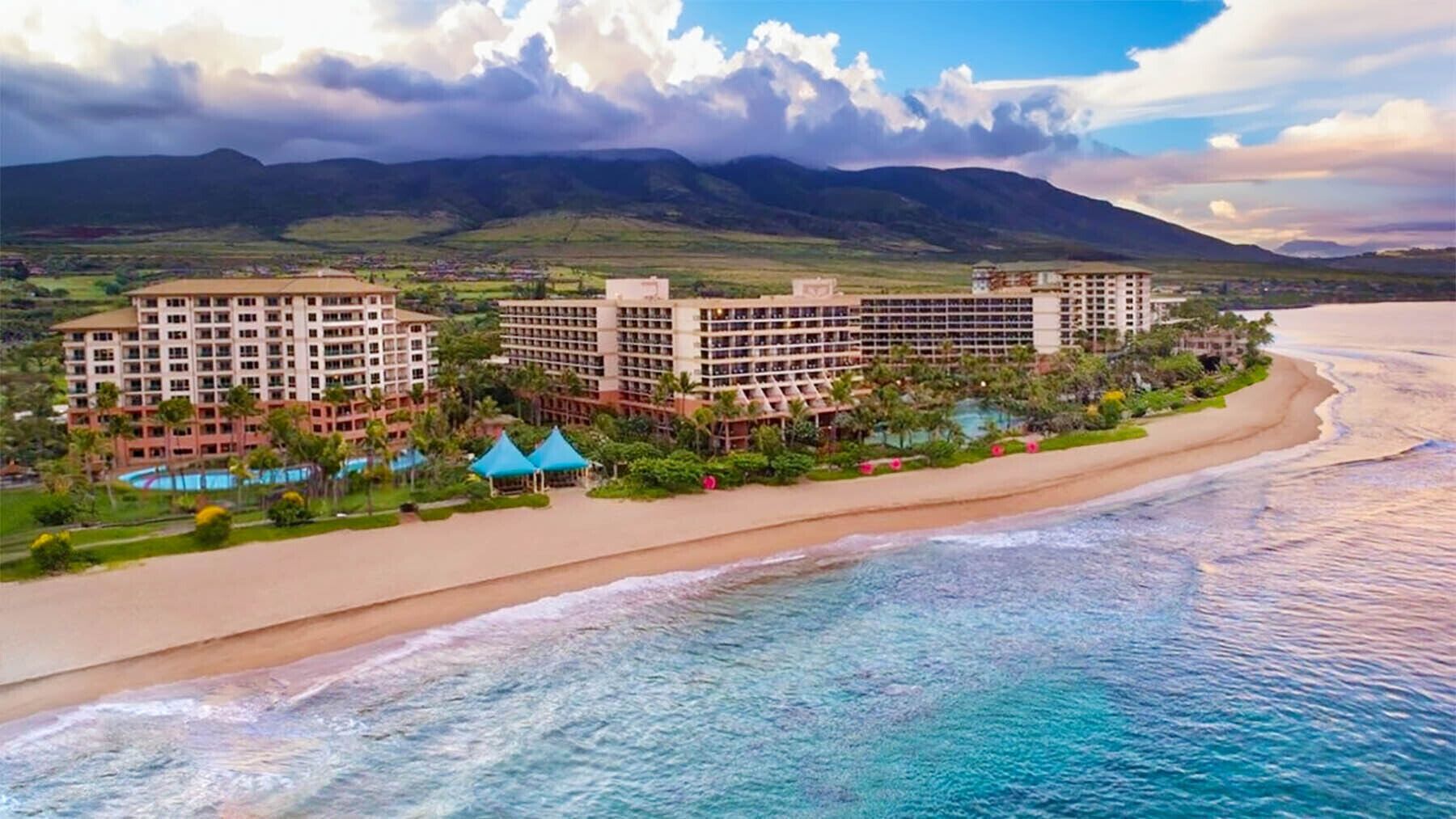 On the beach, sun loungers, beach towels