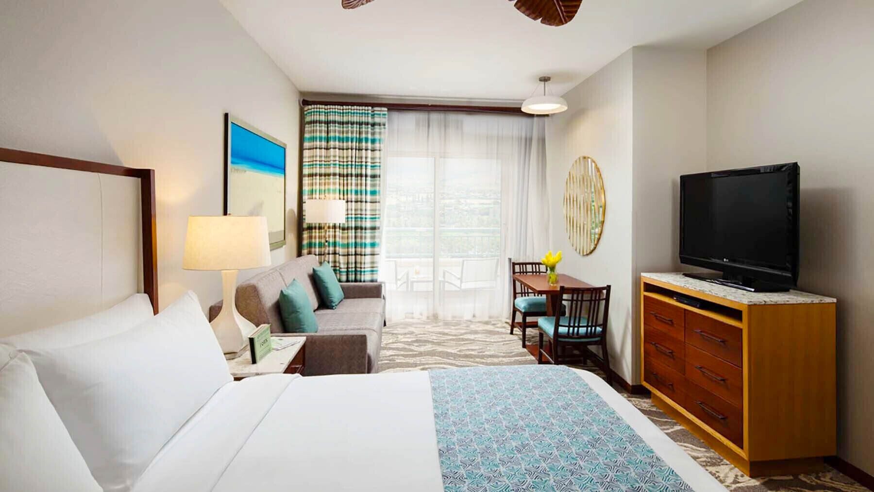 2 bedrooms, in-room safe, iron/ironing board, travel crib