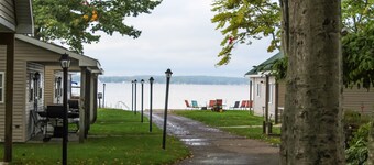 Cozy 3-bedroom cabin with lake view and access.
