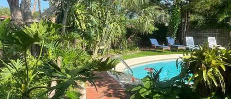 Outdoor pool, a heated pool