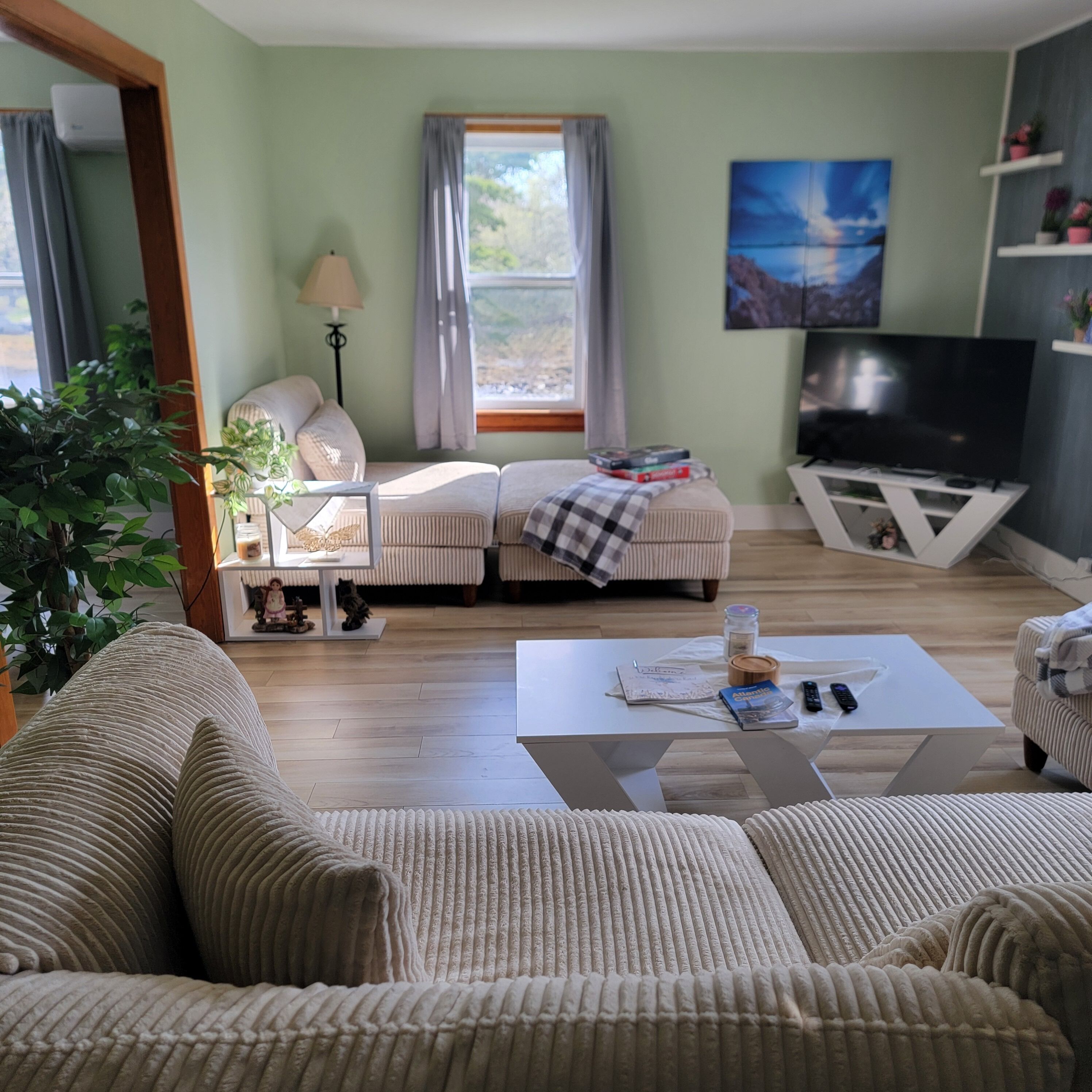 Smart TV, fireplace