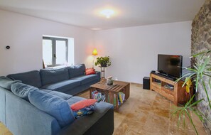 TV connectée, cheminée, chaîne hi-fi