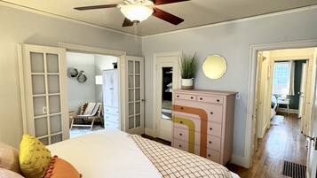 2 bedrooms, iron/ironing board, travel crib, WiFi