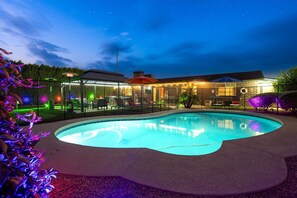 Outdoor pool, a heated pool