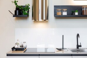 Fridge, oven, stovetop, dishwasher