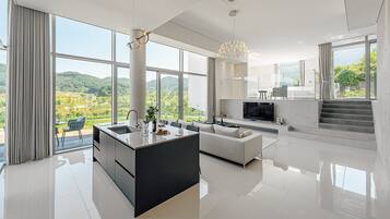 Premium bedding, down duvets, individually decorated