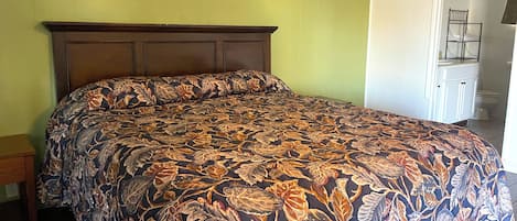 Desk, bed sheets