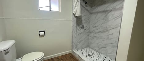 Free toiletries, hair dryer, towels