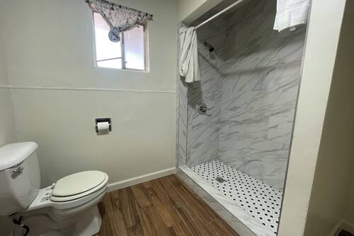 Free toiletries, hair dryer, towels