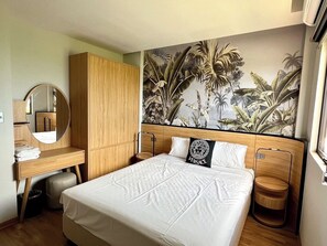 Apartamento família, 2 quartos, cozinha, vista para o mar | Individualmente decorados, escrivaninha, Wi-Fi de cortesia