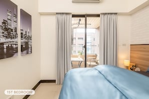 2 chambres, bureau, fer et planche à repasser, Wi-Fi gratuit