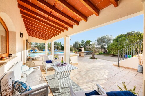 Cadre tranquille avec piscine – Villa Ses Oliveres de Es Trenc