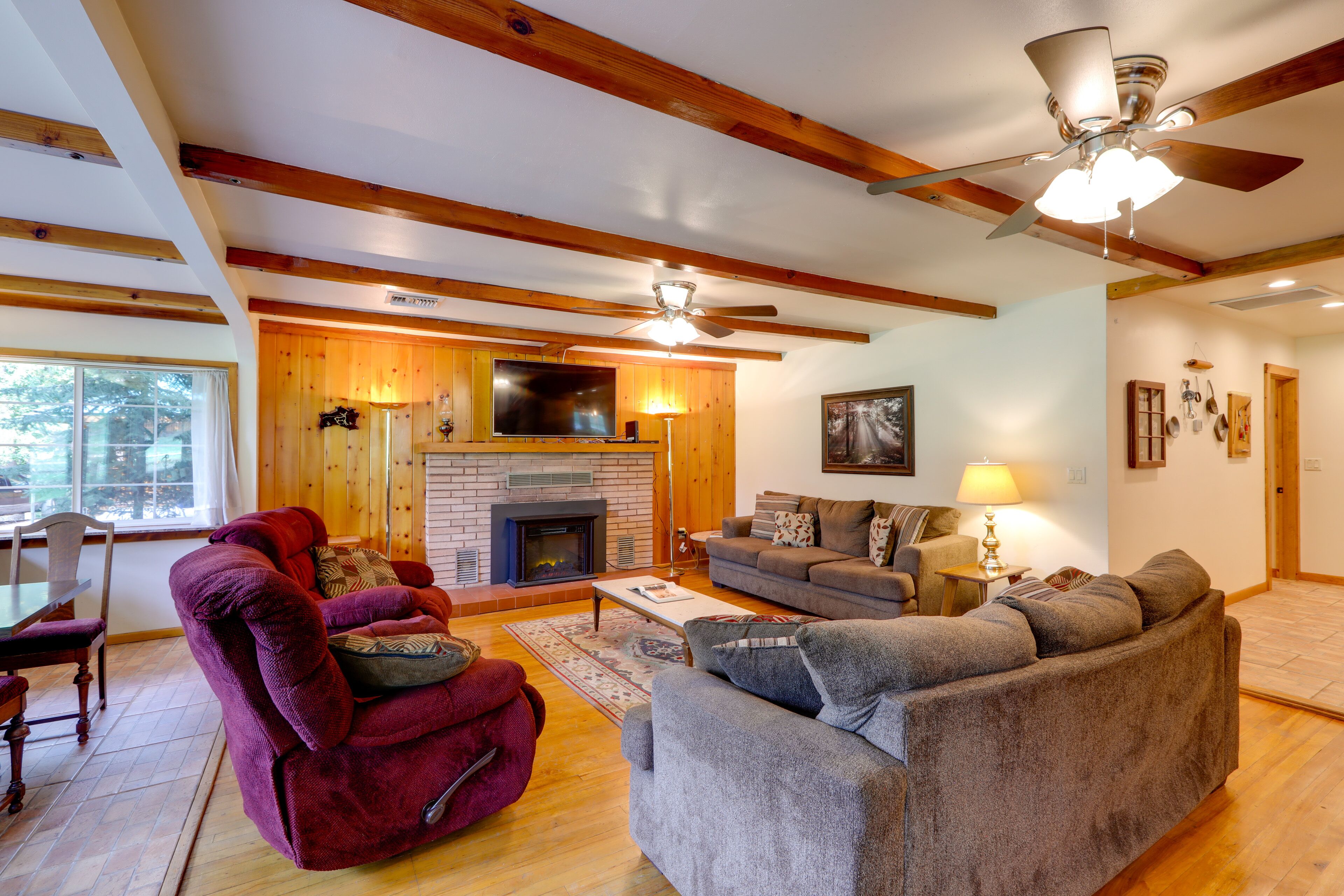 Rustic Pine Retreat w/ Fenced 1-Acre Yard