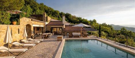 A heated pool
