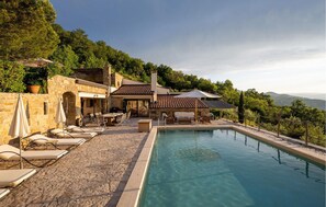 A heated pool