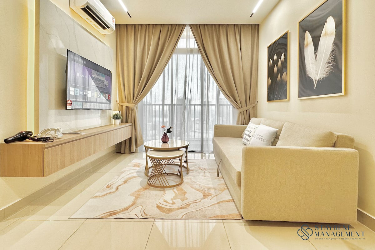 Comfort Apartment, 2 Bedrooms, Balcony, City View | Living area | 42-inch Smart TV with cable channels, Netflix, streaming services