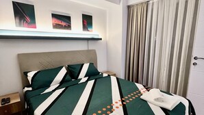 อพาร์ทเมนท์ | 1 ห้องนอน, เตารีด/โต๊ะรีดผ้า, Wi-Fi ฟรี, ผ้าปูที่นอน