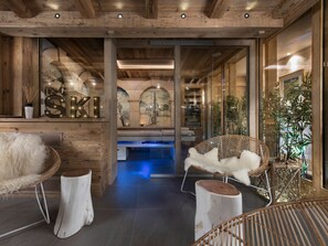 Spa - Luxury chalet with spa, pool, and slope views in Courchevel 1550 (Courchevel 1550)