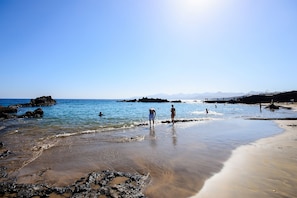 Guests can enjoy stunning ocean views and access to the beach.