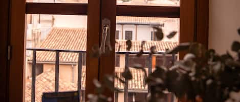 Staduitzicht vanuit accommodatie