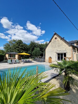 Outdoor pool, a heated pool