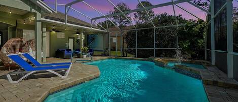 Una piscina riscaldata