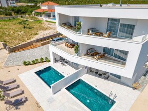 Outdoor pool - One-Bedroom apartment with Terrace (Novalja)
