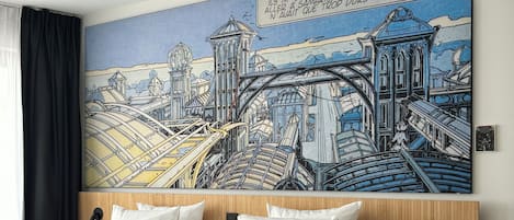 City Twin Room | 1 bedroom, in-room safe, desk, blackout curtains