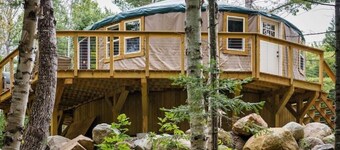 New YURT on the bank of the Penobscot river.  Near Baxter & National monument