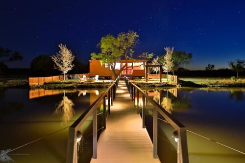 The Belle Plain Caboose is a secluded romatic stay with great fishing!