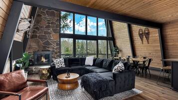 Smart TV, fireplace, foosball, offices