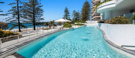 A heated pool