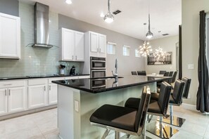 Fridge, microwave, oven, stovetop - Lovely 5 Bed Family Pool Home in Reunion-7786LL (Kissimmee)