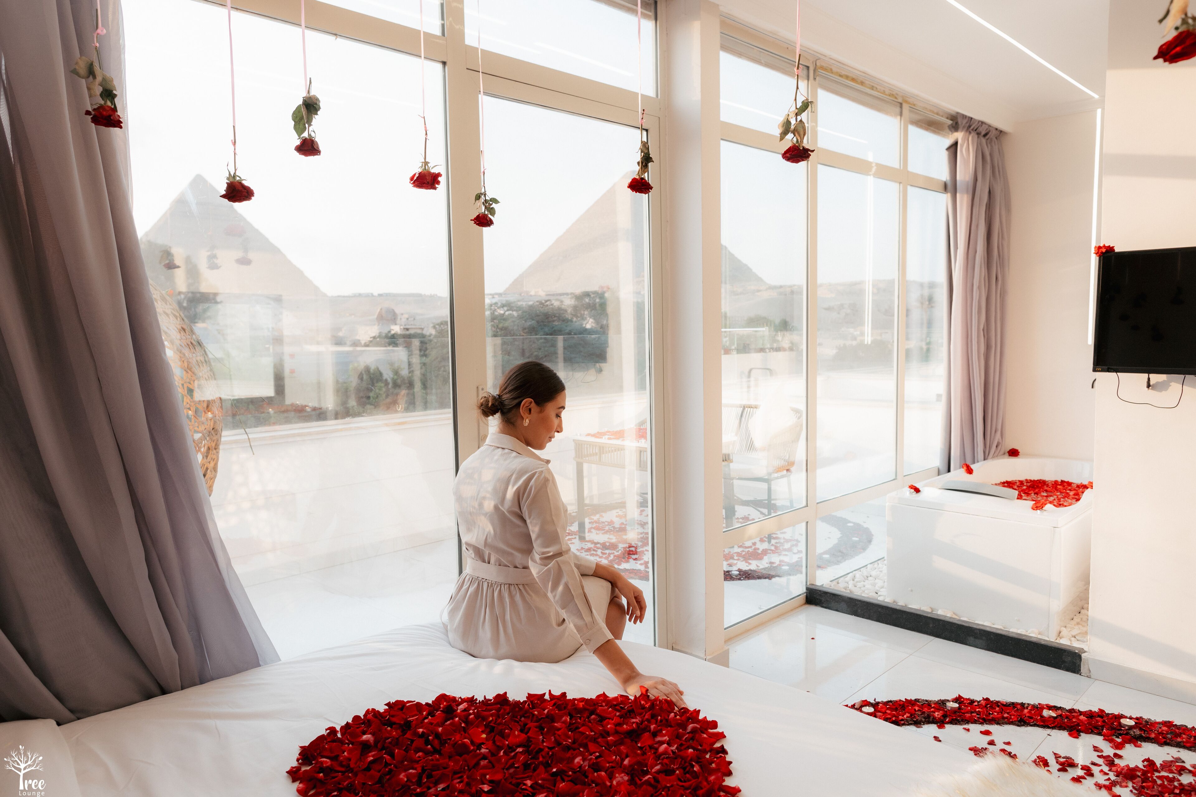 Foto - sphinx pyramids view