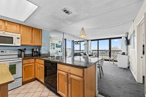 Fridge, microwave, oven, stovetop - Sea Watch 410 - A fabulous, Ocean View Condo in famous Ocean City, MD! (Ocean City)
