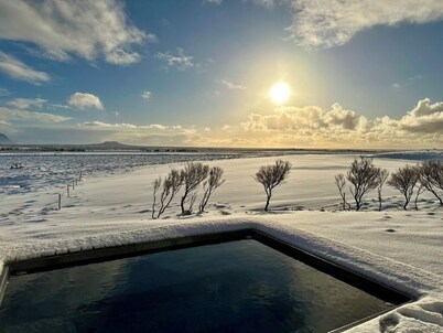 Design Villa with a Large Hot Tub and Amazing Views on Snaefellsnes Peninsula