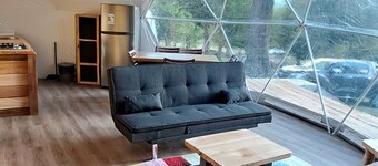 Domo El Pescador Coyhaiqu, para 5 personas, cuenta con tinaja de pago adicional