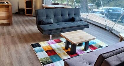 Domo El Pescador Coyhaiqu, para 5 personas, cuenta con tinaja de pago adicional