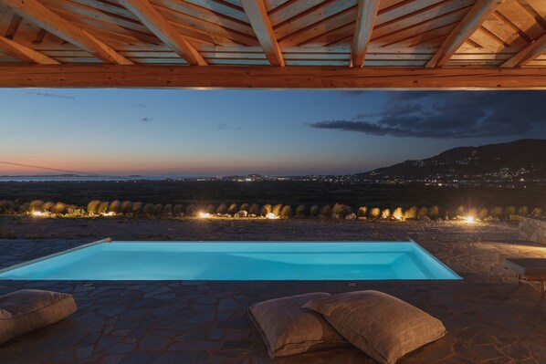 Deluxe Suite, Private Pool, Sea View | Private pool - Vouno (Naxos)
