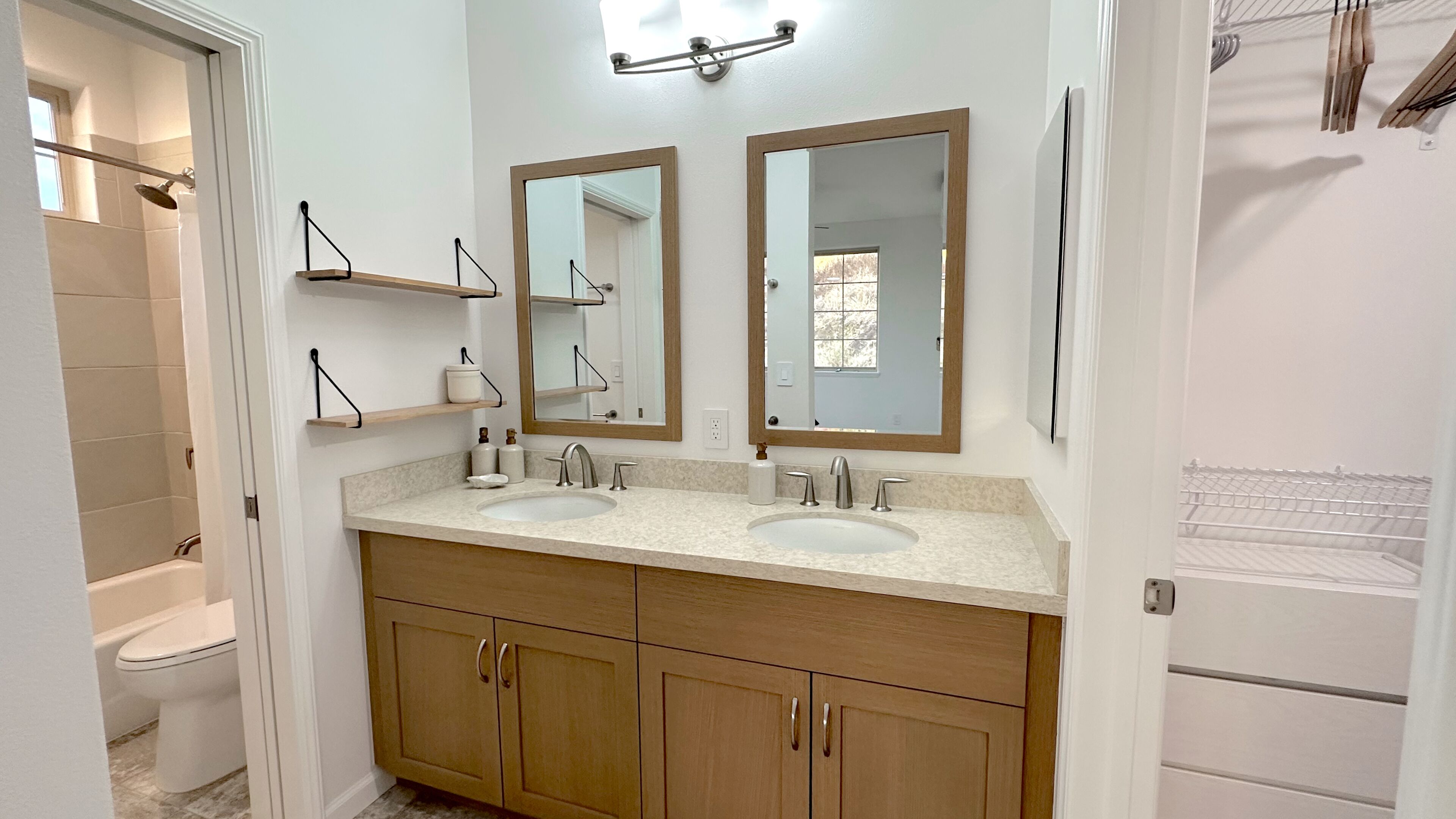 Shower, eco-friendly toiletries, hair dryer, towels