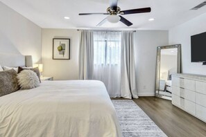 4 habitaciones, escritorio, wifi y ropa de cama