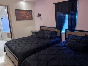 2 bedrooms, iron/ironing board, WiFi, bed sheets