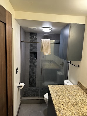 Serviettes fournies, savon, papier toilette