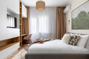 华丽公寓 | 2 多间卧室、埃及棉床单、高档床上用品、记忆海绵床垫