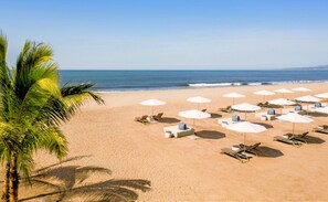 Sun loungers, beach towels
