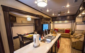 Interior - Florida RV 5th Wheel Adventure at Resort by the River with Wi-Fi (Venice)