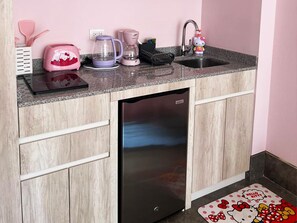 時尚公寓 | 私人廚房 | 迷你雪櫃、微波爐、爐具、咖啡機/沖茶器