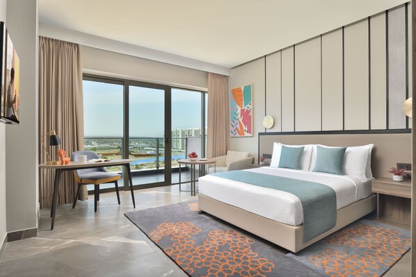 Premium bedding, down duvets, minibar, in-room safe